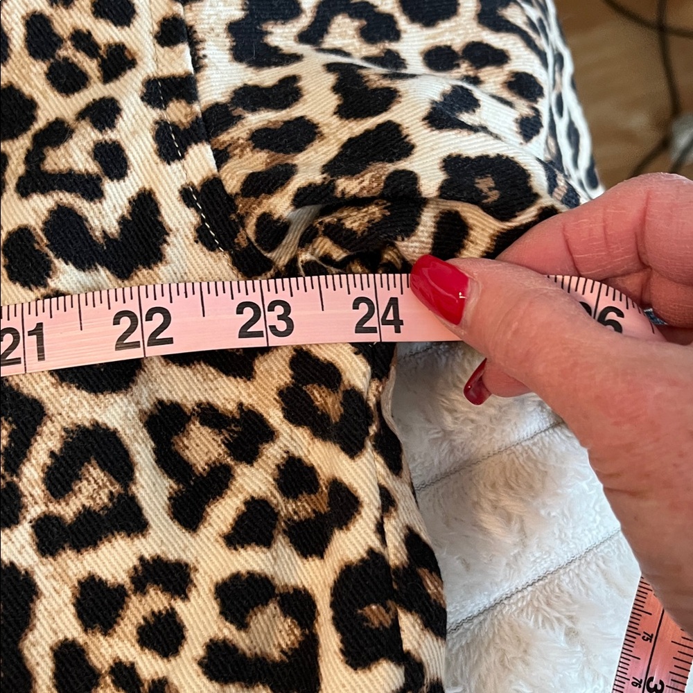 H & M Cotton Twill Animal Print Shacket Jacket Medium - Picture 11 of 12